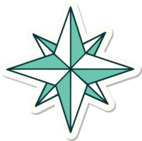 tattoo style sticker of a star png