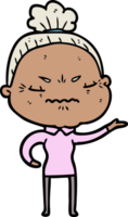 cartoon annoyed old lady png