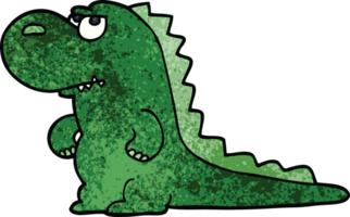 doodle de desenho animado dinossauro irritado png