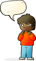 cartoon worried person with speech bubble png