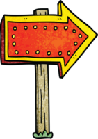 cartoon doodle lit up sign png