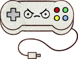 retro grunge texture cartoon game controller png