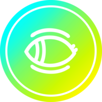 oeil fixe circulaire dans le spectre de gradient froid png