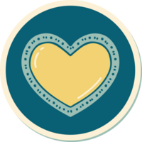 tattoo style sticker of a heart png