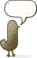 funny cartoon bird with speech bubble png