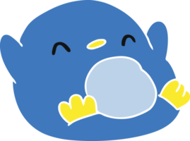 cartone animato kawaii di un simpatico pinguino png