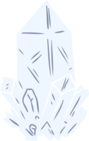 cristal de quartz de dessin animé de style plat png