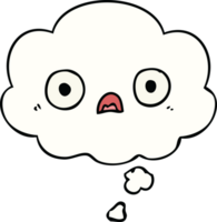 cute cartoon face and thought bubble png