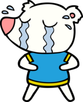 sad little polar bear cartoon png