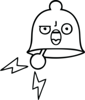 line drawing cartoon ringing bell png