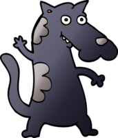 cartoon doodle dog waving png