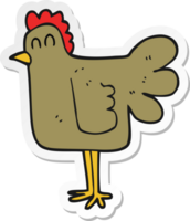 sticker of a cartoon chicken png