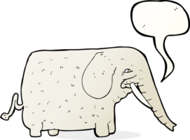 cartone animato grande elefante con discorso bolla png