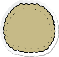 sticker of a cartoon biscuit png