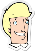 sticker of a cartoon happy man png