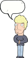 cartoon worried man with speech bubble png