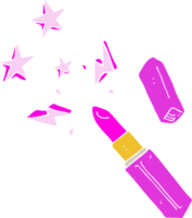 flat color illustration of a cartoon vivid lipstick png