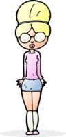 cartoon librarian woman png