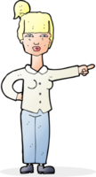 cartoon woman pointing png