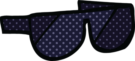 lunettes de soleil de dessin animé de style bande dessinée png