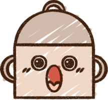 desenho de giz de panela png