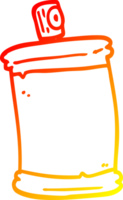 chaud gradient ligne dessin dessin animé bombe aérosol png