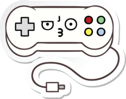 adesivo di un simpatico controller di gioco cartone animato png