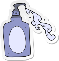 sticker of a cartoon hand soap squirting png