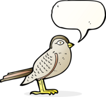 cartoon garden bird with speech bubble png