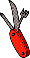 cartoon doodle pen knife png