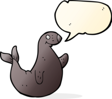 cartoon seal with speech bubble png