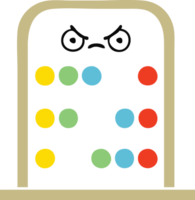 flat color retro cartoon abacus png