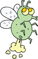 quirky hand drawn cartoon fly png