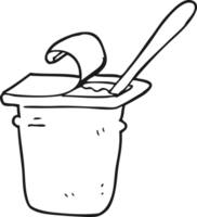 black and white cartoon yogurt png