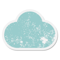 autocollant grunge nuage de pluie png