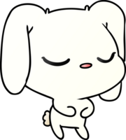 gradient cartoon of cute kawaii bunny png