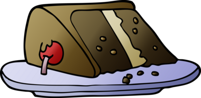 cartoon doodle slice of cake png