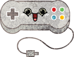 retro illustratie stijl cartoon game controller png