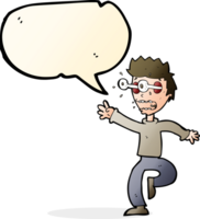cartoon terrified man with eyes popping out with speech bubble png