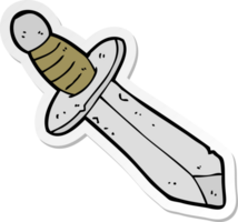 autocollant d'une épée de dessin animé png