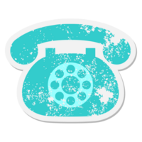 autocollant grunge téléphone png