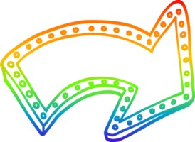 arc en ciel gradient ligne dessin dessin animé illuminé signe png