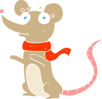 flat color illustration of a cartoon mouse png