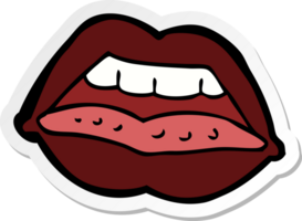 sticker of a cartoon sexy lips symbol png