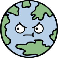 dessin animé mignon planète terre png