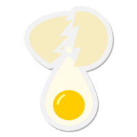 cracked egg sticker png