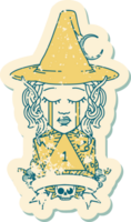 crying elf mage character with natural one dice roll illustration png