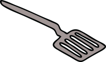 quirky hand drawn cartoon spatula png