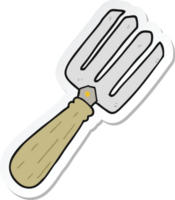 sticker of a cartoon fork png