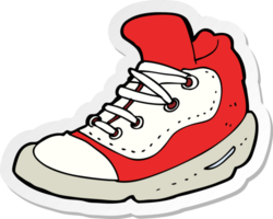 pegatina de una zapatilla de deporte de dibujos animados png